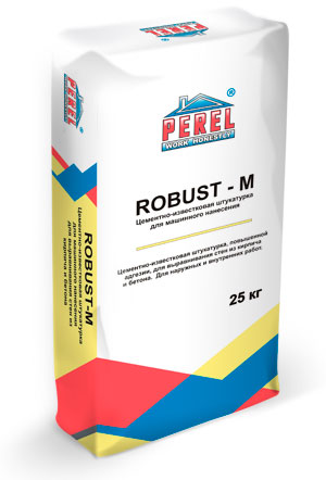 0514 ROBUST-M Штукатурка цементно-известковая Perel 25 кг в Наро-Фоминске по низкой цене