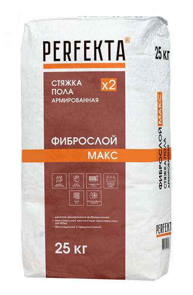 Стяжка пола армированная Фиброслой Макс, 25 кг в Наро-Фоминске по низкой цене