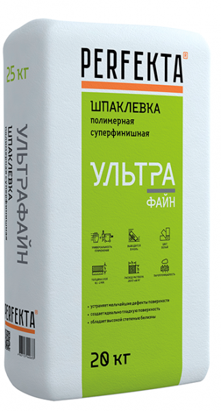 Шпаклевка полимерная суперфинишная Perfekta УЛЬТРАФАЙН белый 20 кг в Наро-Фоминске по низкой цене